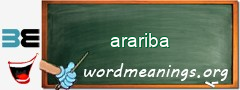 WordMeaning blackboard for arariba